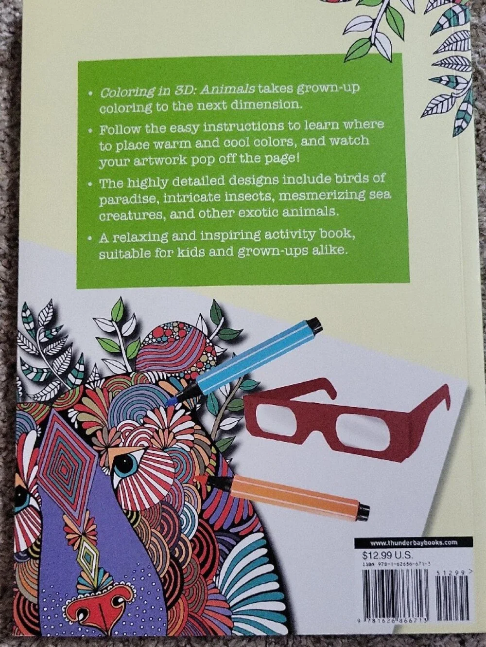 Coloring Patterns & Two 3D Coloring Books Set - Adult Coloring